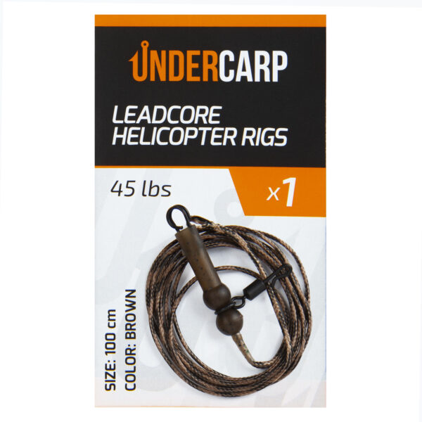 Leadcore Helicopter Rigs 45 lbs / 100 cm brown